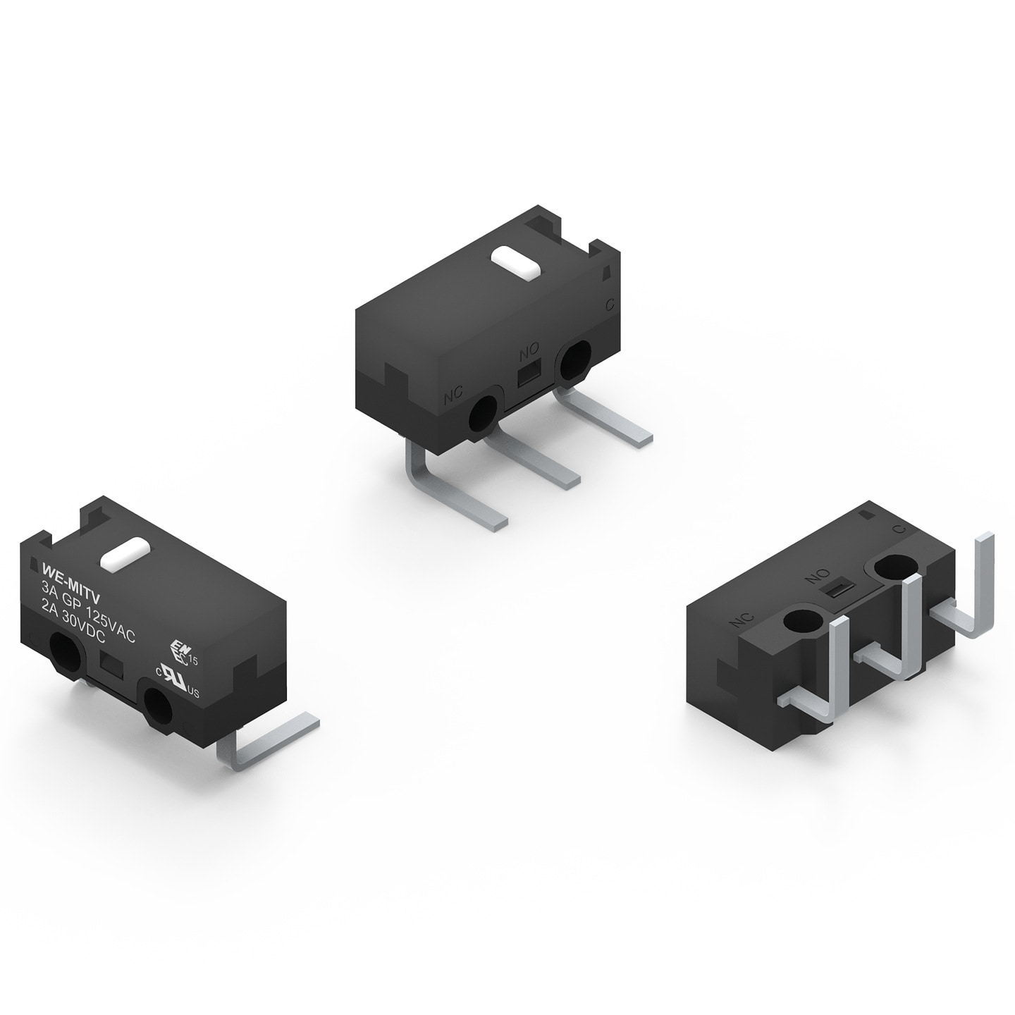 Ws Mitv Tht Terminal With Actuator Right Angle Operation Micro Switch 12 8 X 5 8 Mm Electromechanical Components Wurth Elektronik Product Catalog