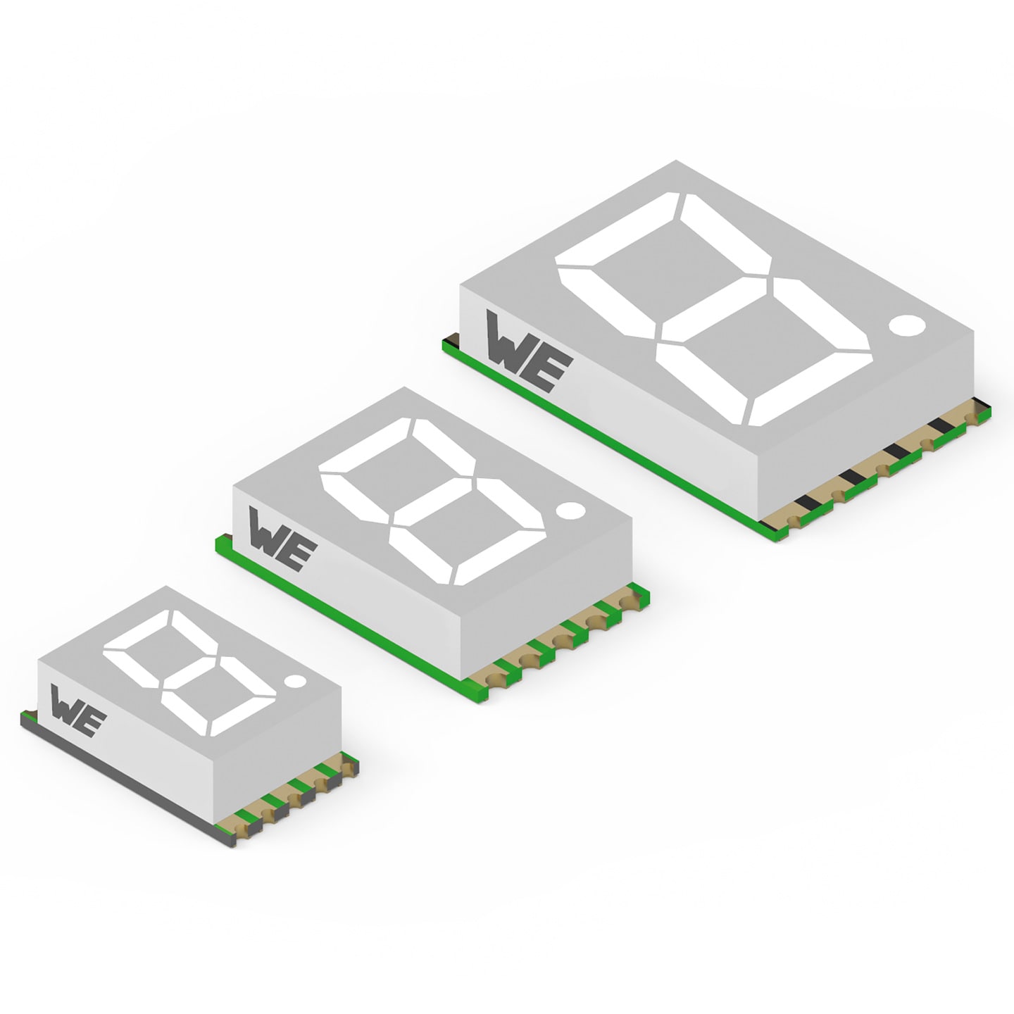 Wl S7ds 7 Segments Display Smt Single Digit Optoelectronic Components Wurth Elektronik Product Catalog