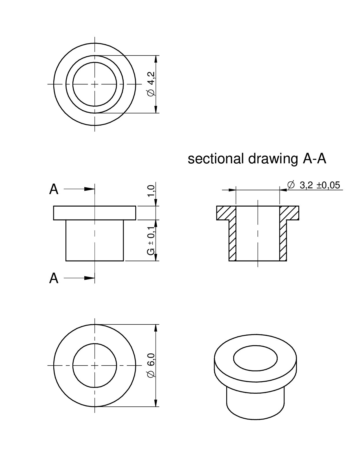 WA-SMSR SMT Steel Spacer Reverse with through hole Ø 3.2 ...