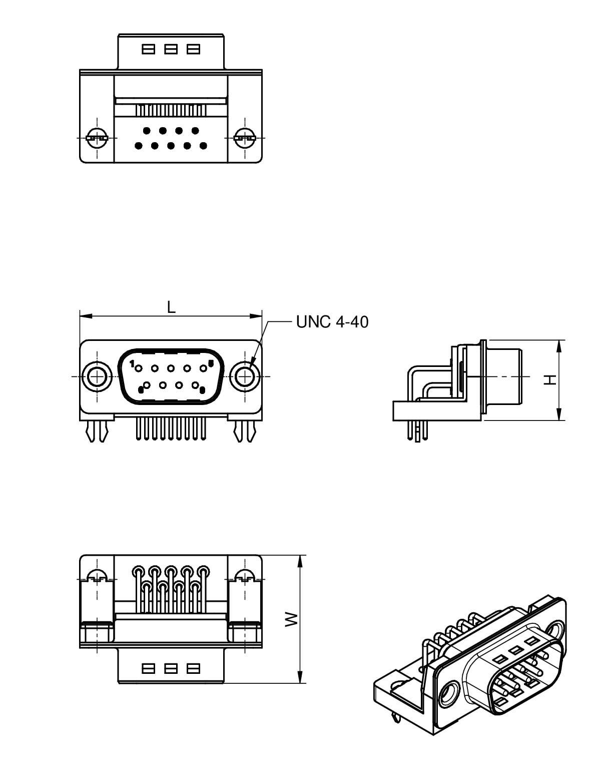 WE-D-SUB Filter Bent 90° THT | Passive Components | Würth Elektronik ...