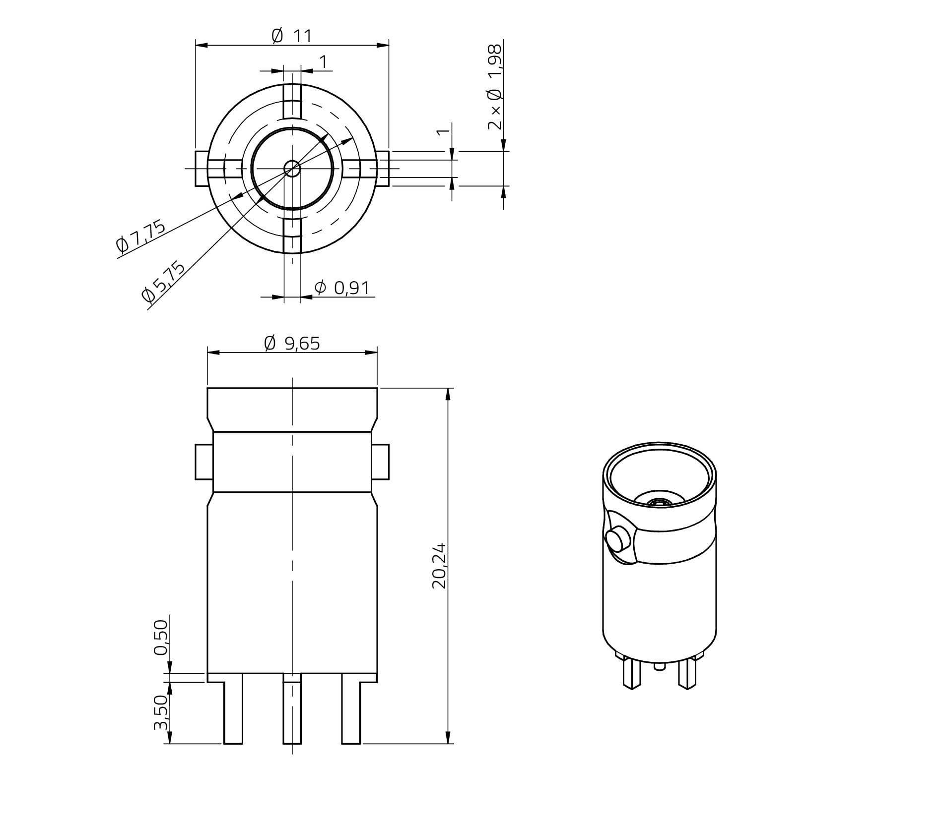 WR-BNC BNC PCB Connectors | Electromechanical Components | Würth ...