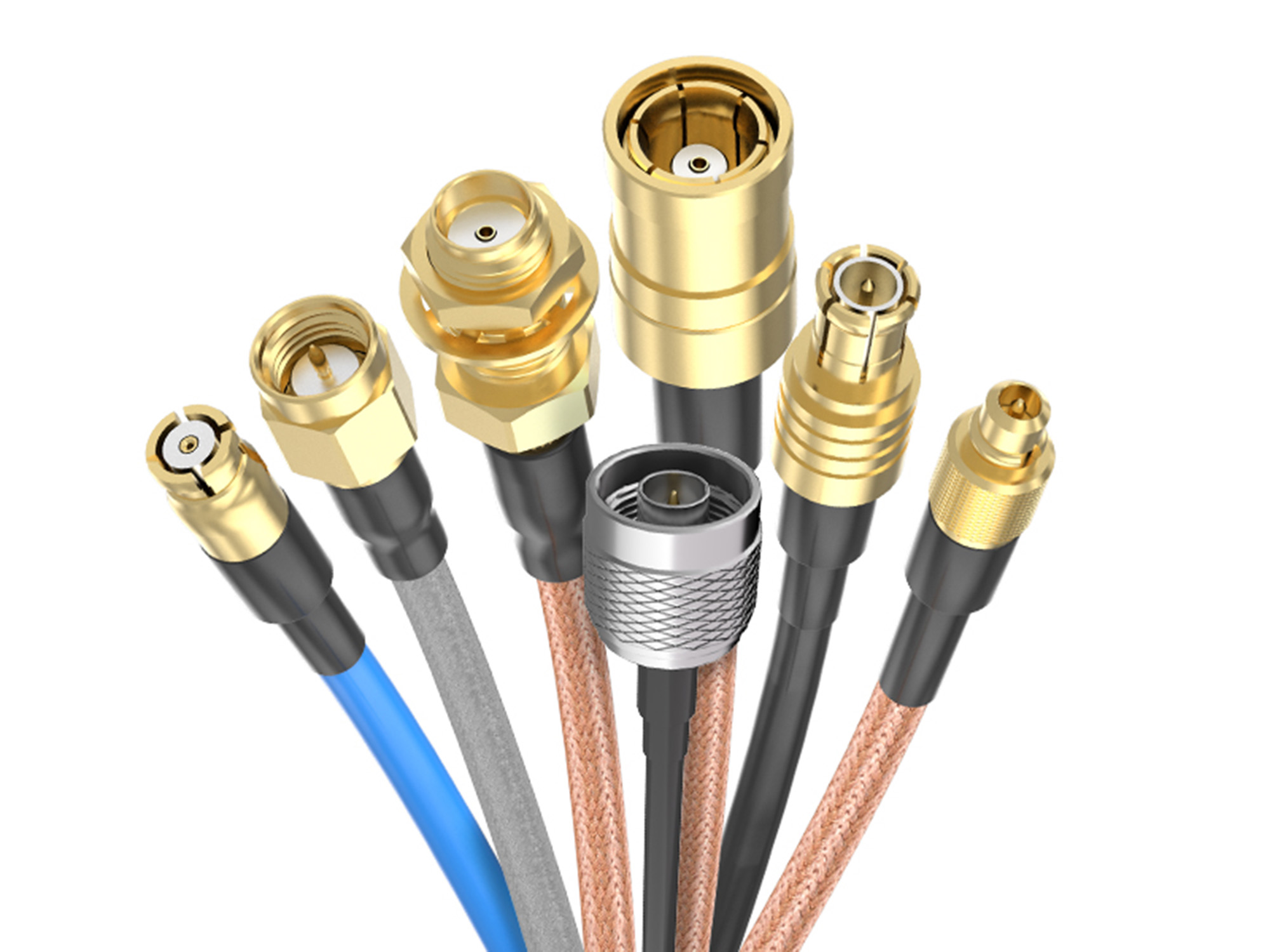 Coax Cable Configurator 7 verschiedene Kabeltypen als Produktvorschau