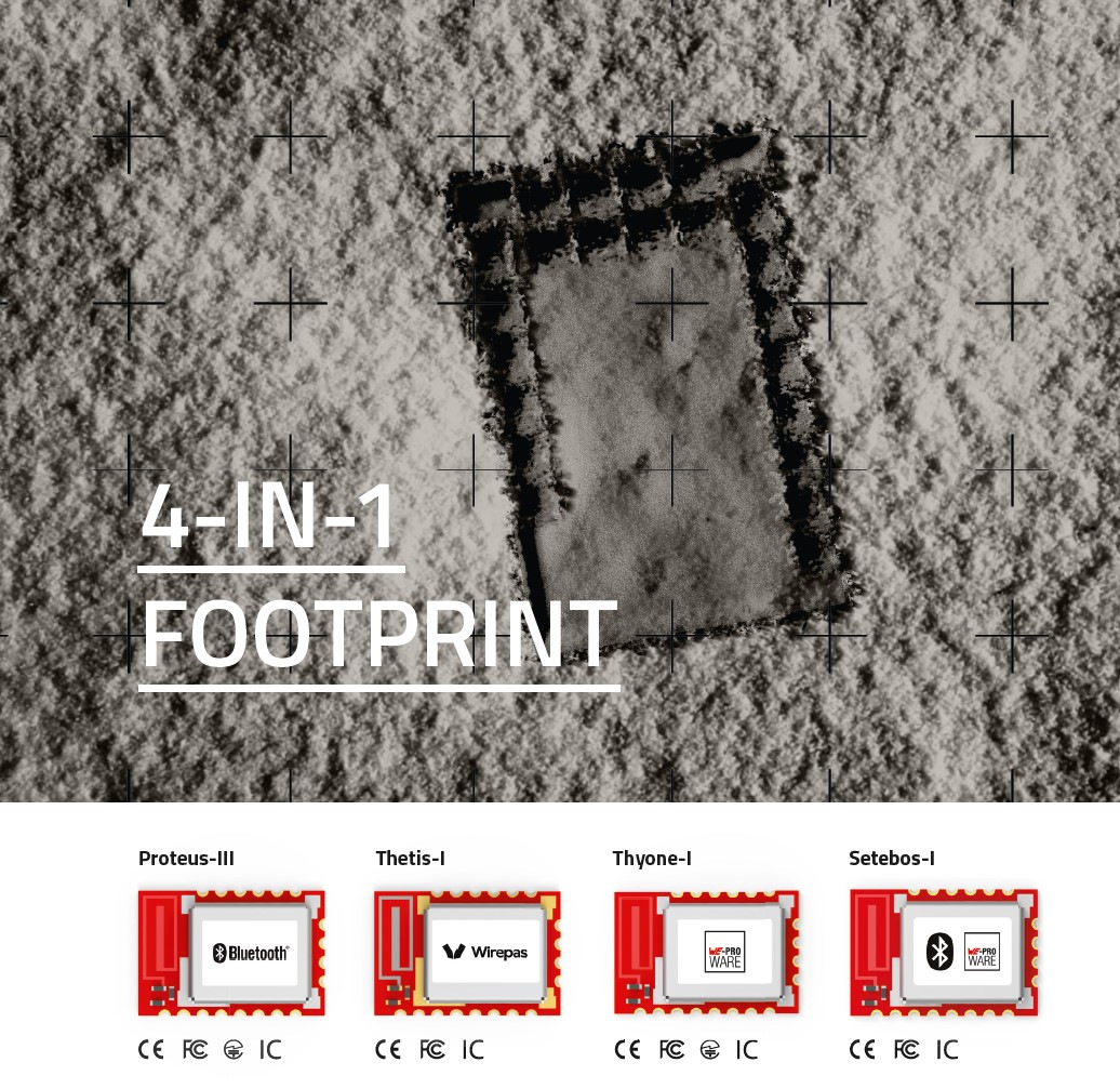 Austauschbarkeit 2.4 GHz Fußabdruck auf Mond mit Funkmodul