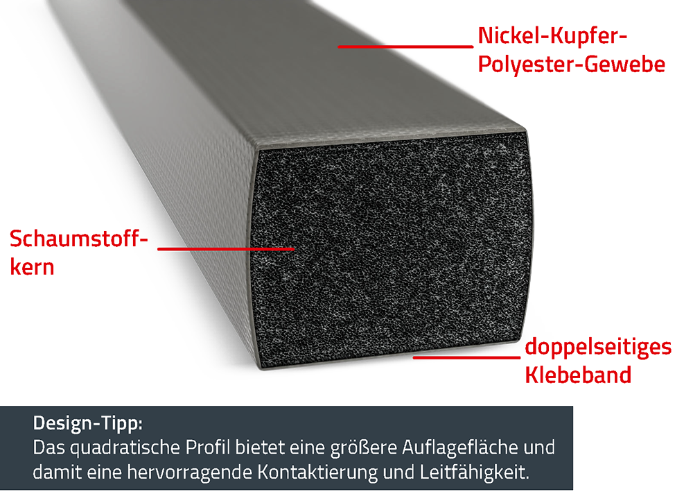 CM-WE-LT General Bild einer leitenden Textildichtung und deren Vorteile