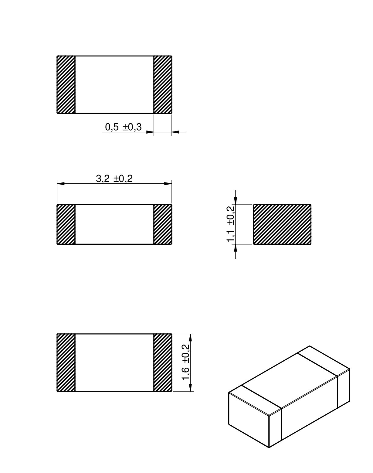 Резистор 1206 размеры. 0805 SMD резистор. 1210 Корпус SMD.